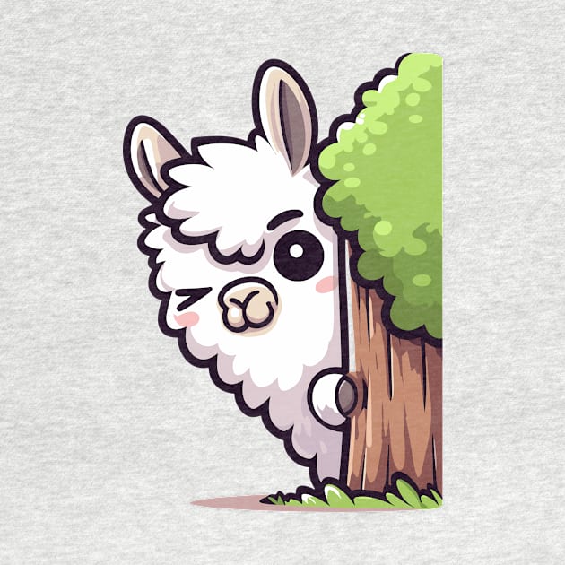 Kawaii Sneaky Llama by PhotoSphere